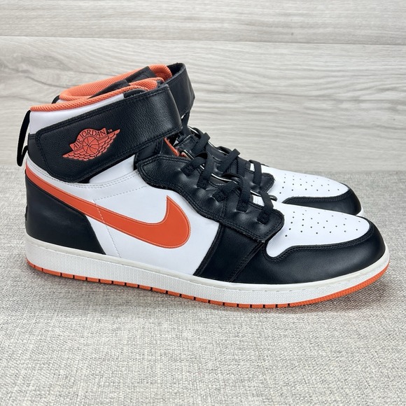 Nike Air Jordan 1 HI FLYEASE Black Turf Orange White CQ3835-008 Mens Size 18 main image 4